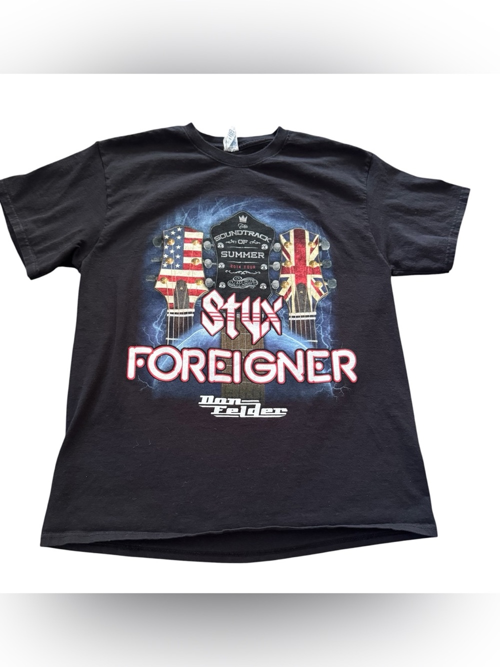 2014 Styx Foreigner Don Felder Tour T Shirt Large Soundtrack Summer